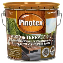 Пропитка для пола террас и садовой мебели на основе масла Pinotex Wood&Terrace Oil