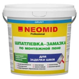 Шпаклевка-замазка Neomid для заделки швов по монтажной пене