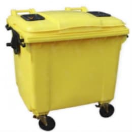 Мусорный контейнер 1100 л. для пластика желтый