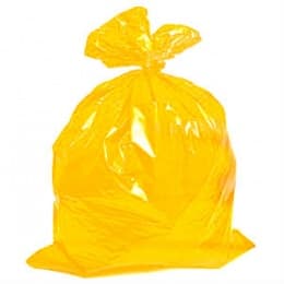 Пакеты для мусора 120 л. желтые