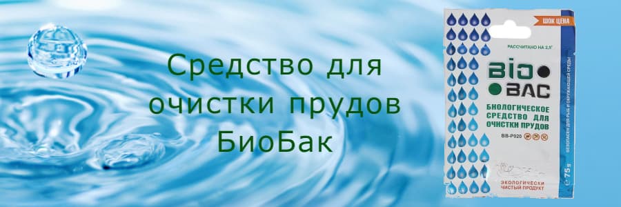 Средство Биобак для очистки прудов в магазине Биоторг Архангельск