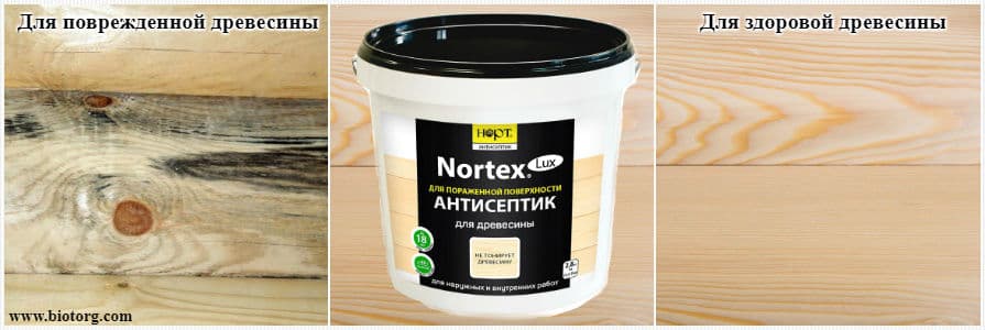 Антисептик для древесины Нортекс люкс Nortex Lux