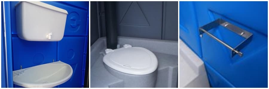 Экос Комфорт - это биотуалет повышенной комфортности. Помимо вместительного бака объемом 150 литров, в кабине так же размещен умывальник объем которого составляет 10 литров. Теперь не придется возвращаться в дом, чтоб помыть руки после туалета, использование данной модели туалетной кабины на даче, в парке или на набережной стало практичнее и удобнее. В комплекте так же имеется бумагодержатель, однорожковый крючок для одежды, втяжка трубы и ушки для внешнего замка.